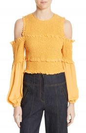 Cinq    Sept Pascal Silk Cold Shoulder Top at Nordstrom